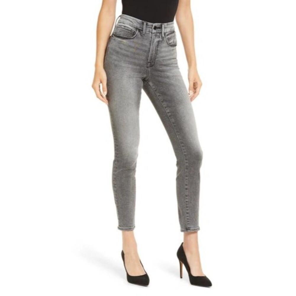 Good American Women's Size 18 Black Good Legs Skinny Ankle Stretch Denim Jeans